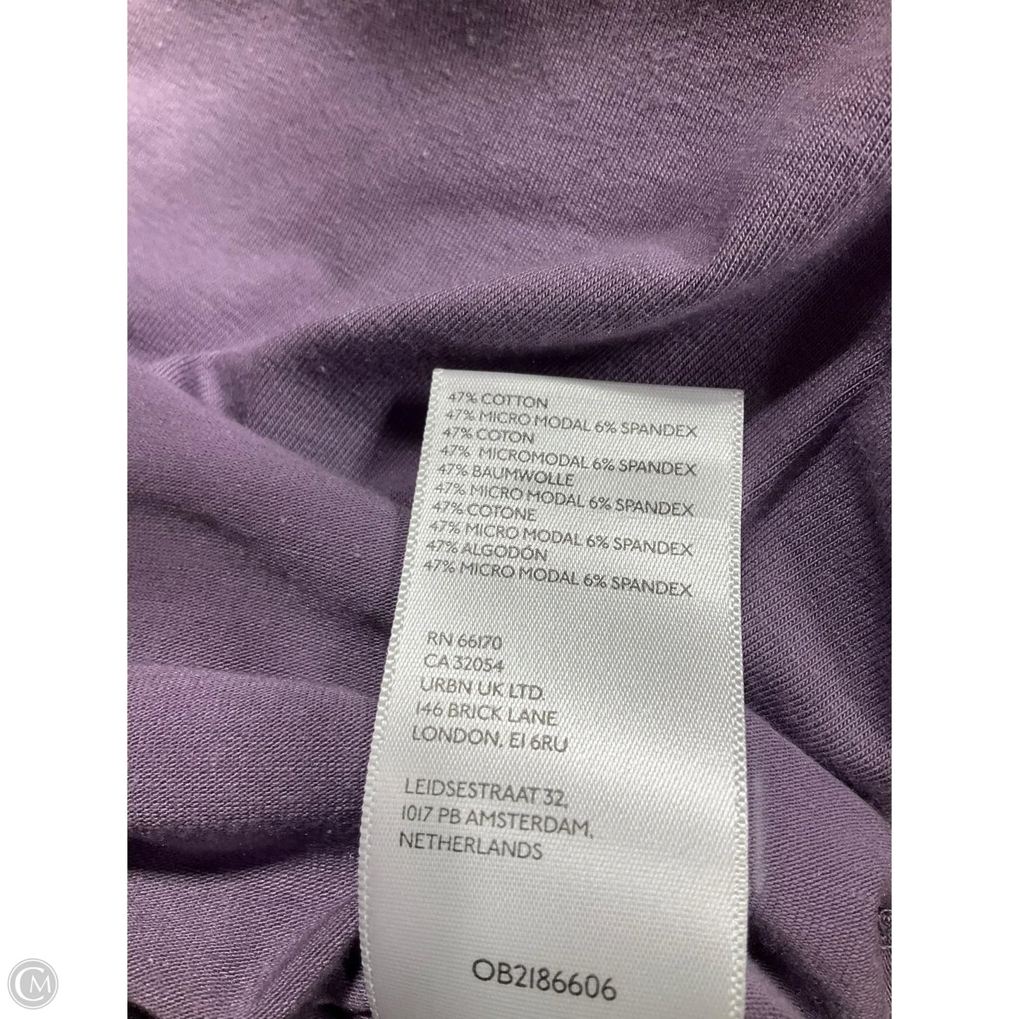 Top Long Sleeve Basic By Anthropologie In Purple, Size: S