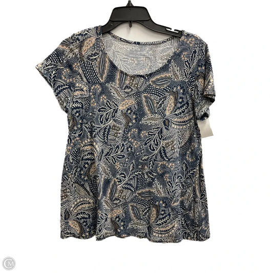 Top Short Sleeve Basic By Pure Jill In Maroon, Size: Sp