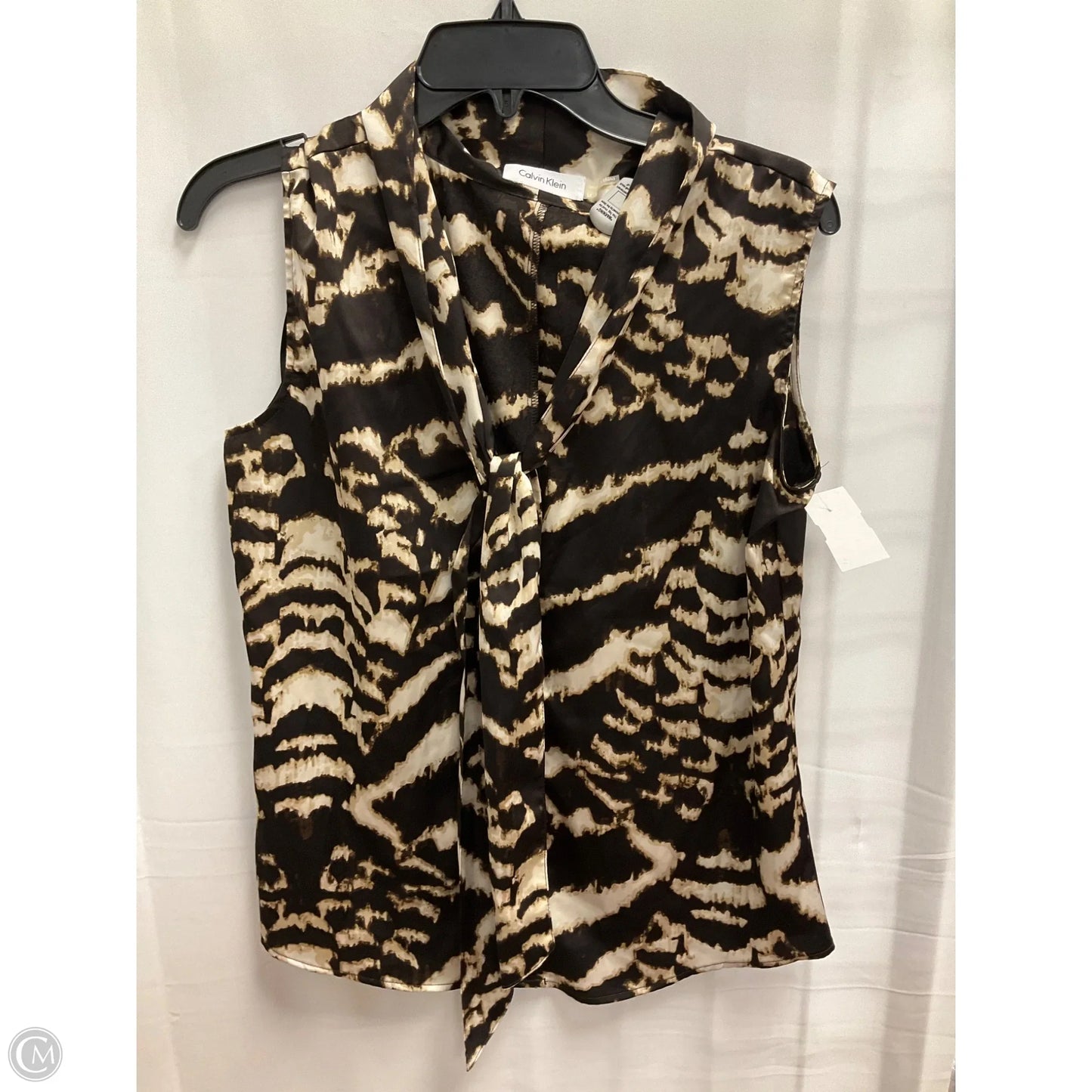 Blouse Sleeveless By Calvin Klein In Multi-colored, Size: M