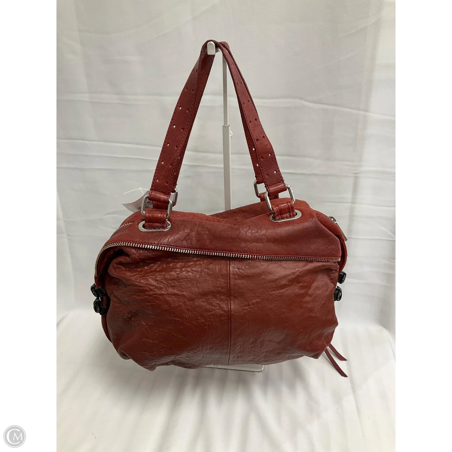 Handbag Leather By Lamb, Size: Medium