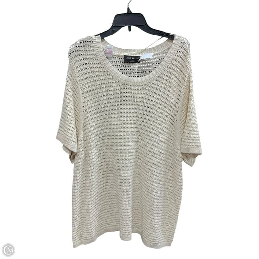 Sweater Short Sleeve By Lane Bryant In Cream, Size: 4x