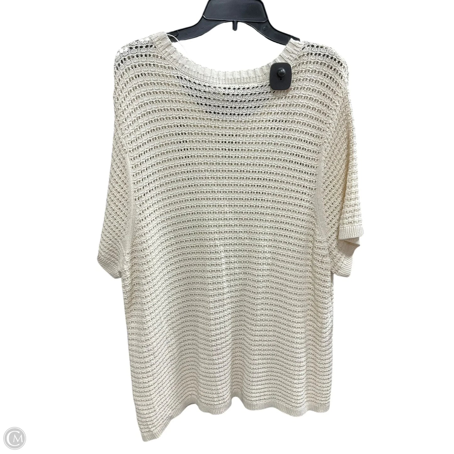 Sweater Short Sleeve By Lane Bryant In Cream, Size: 4x