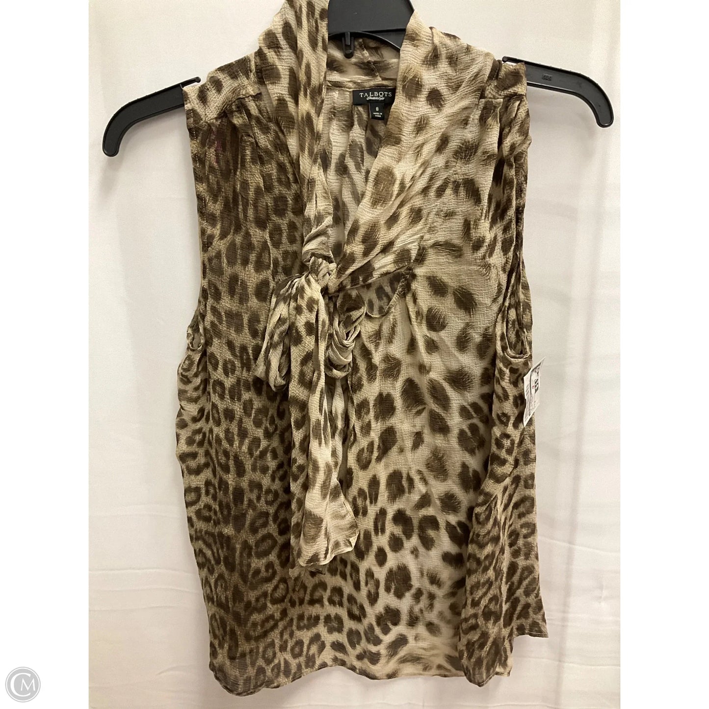 Top Sleeveless By Talbots In Animal Print, Size: M