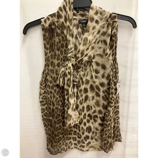 Top Sleeveless By Talbots In Animal Print, Size: M