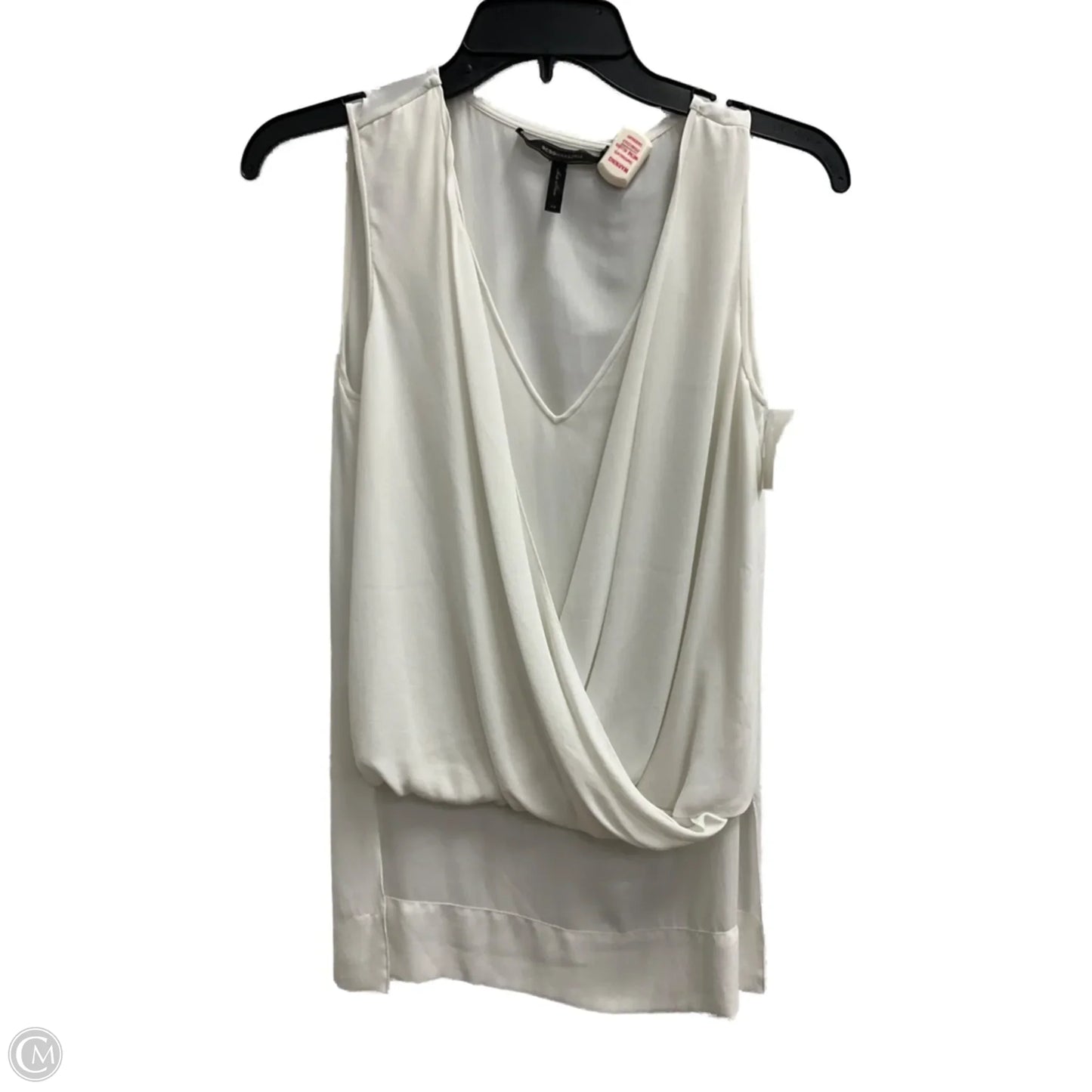 Blouse Sleeveless By Bcbgmaxazria In White, Size: Xs