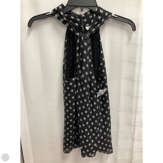 Blouse Sleeveless By Joie In Black & White, Size: Xs