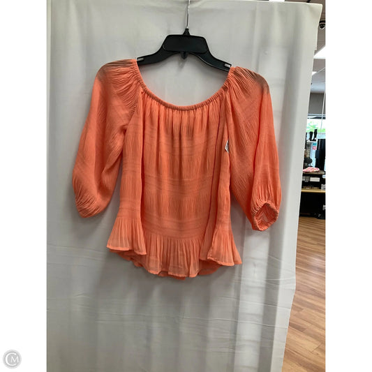 Top 3/4 Sleeve By Express In Orange, Size: Xs
