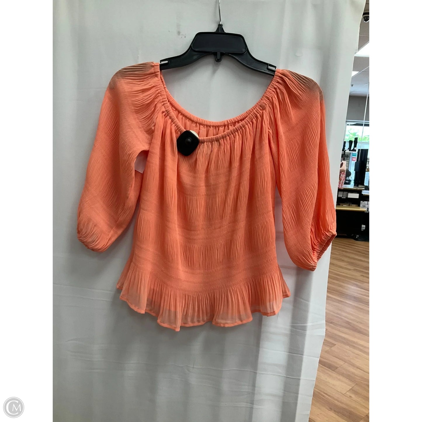 Top 3/4 Sleeve By Express In Orange, Size: Xs