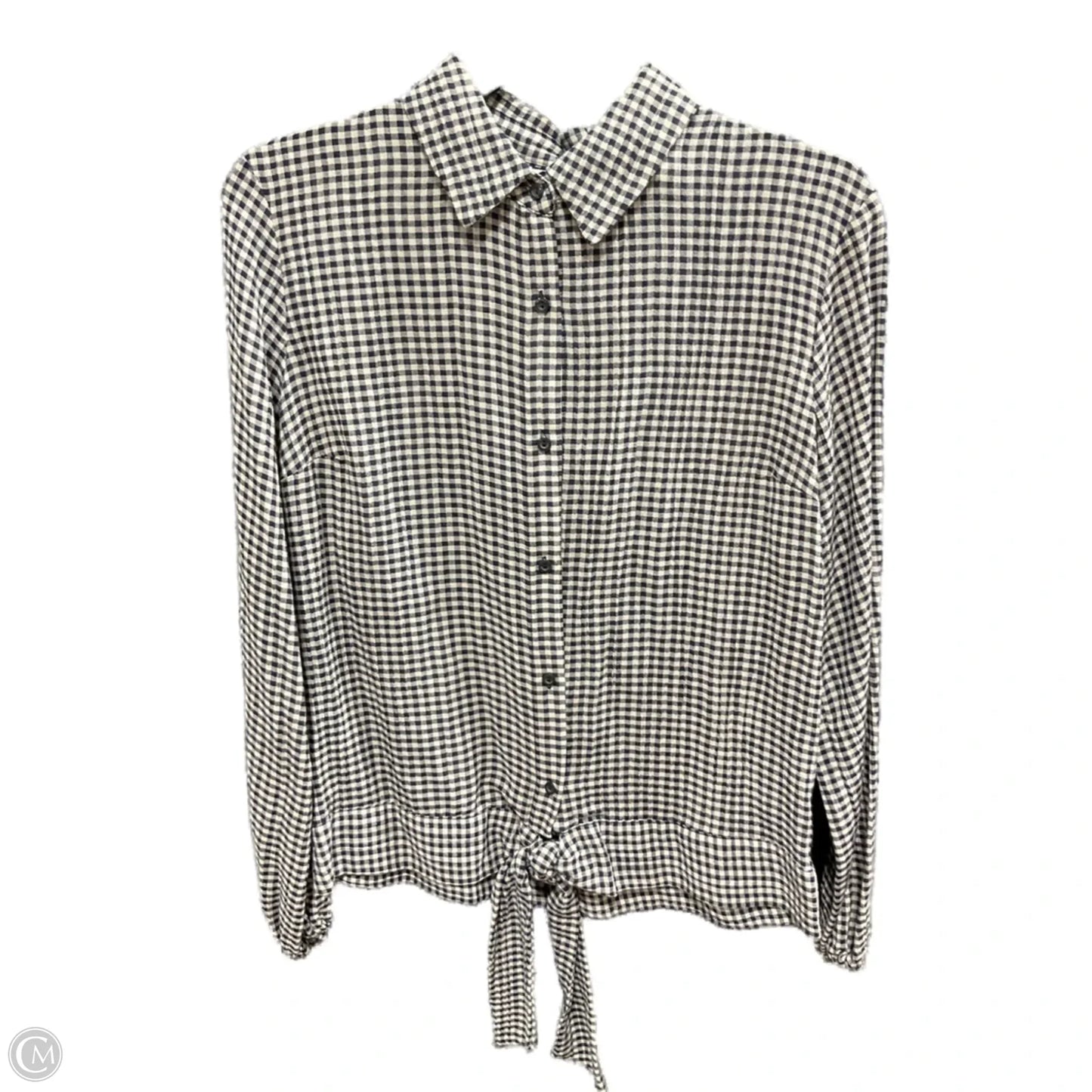 Top Long Sleeve By Lc Lauren Conrad In Plaid Pattern, Size: S