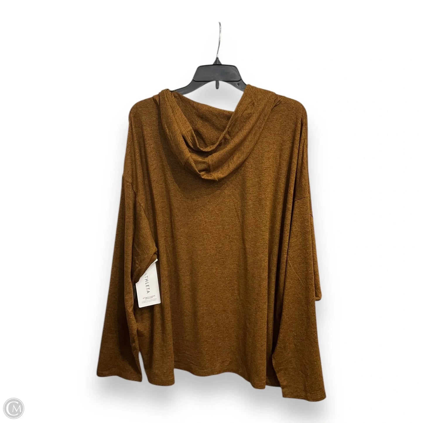 Athletic Top Long Sleeve Hoodie By Athleta In Brown, Size: 3x