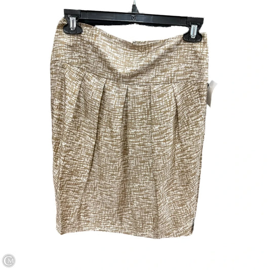 Skirt Mini & Short By Banana Republic In Brown & Cream, Size: Xs