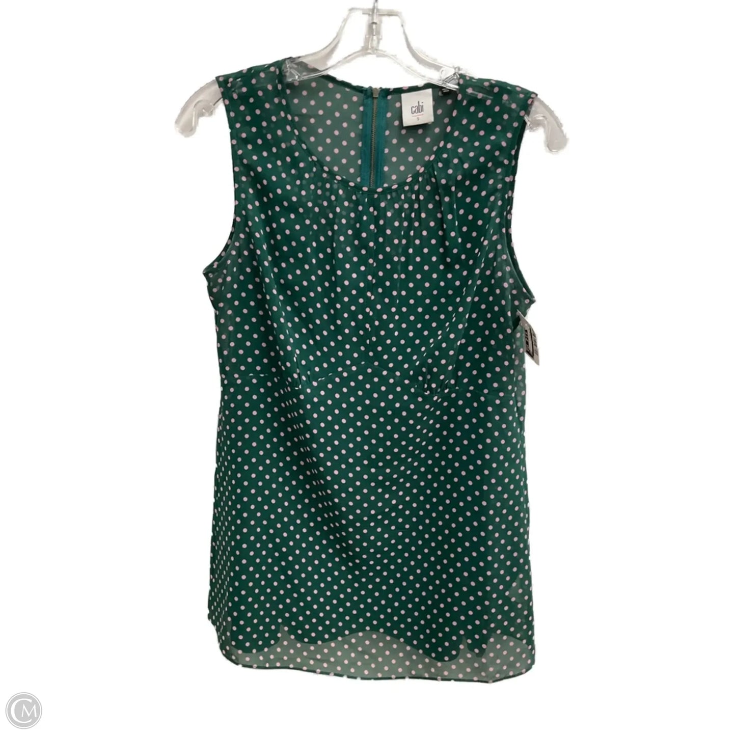 Blouse Sleeveless By Cabi In Green, Size: S