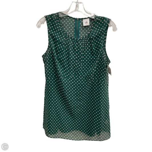 Blouse Sleeveless By Cabi In Green, Size: S