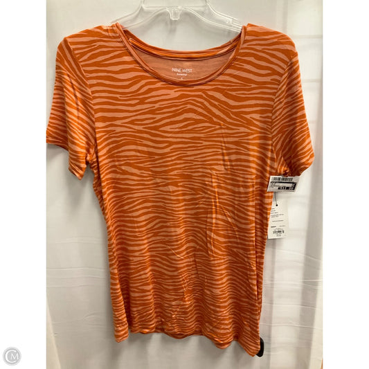 Top Short Sleeve By Nine West In Orange, Size: S