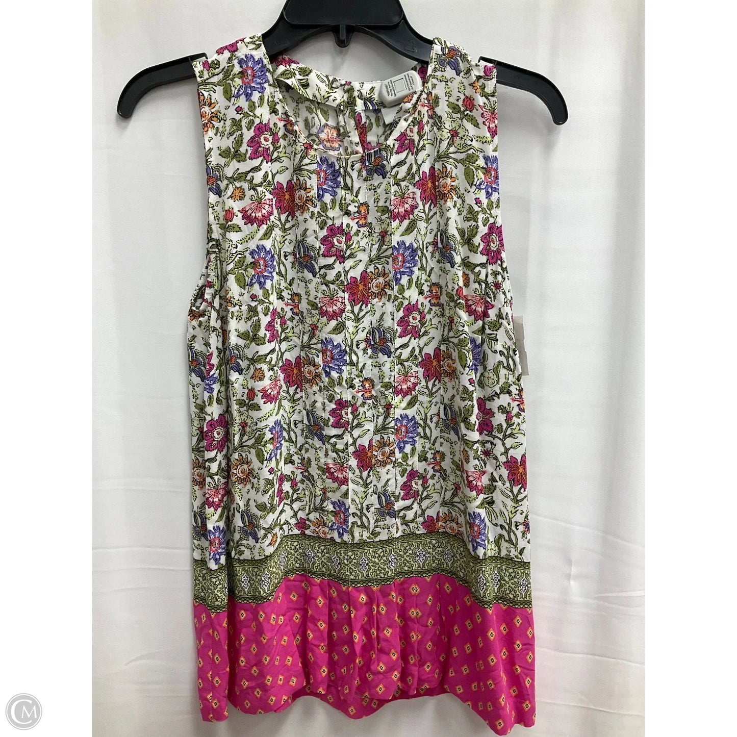 Top Sleeveless By J. Jill In Floral Print, Size: Xs
