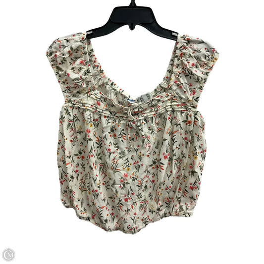 Top Sleeveless By Old Navy In Floral Print, Size: L