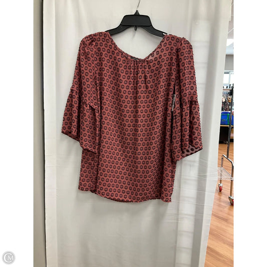 Top Short Sleeve By Ann Taylor In Brown, Size: S
