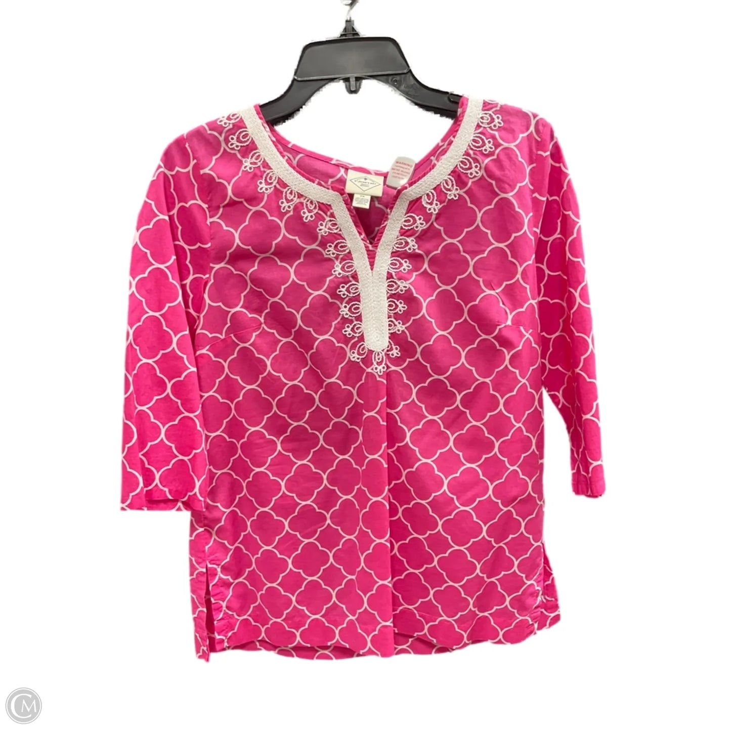Top 3/4 Sleeve By St Johns Bay In Pink, Size: Sp
