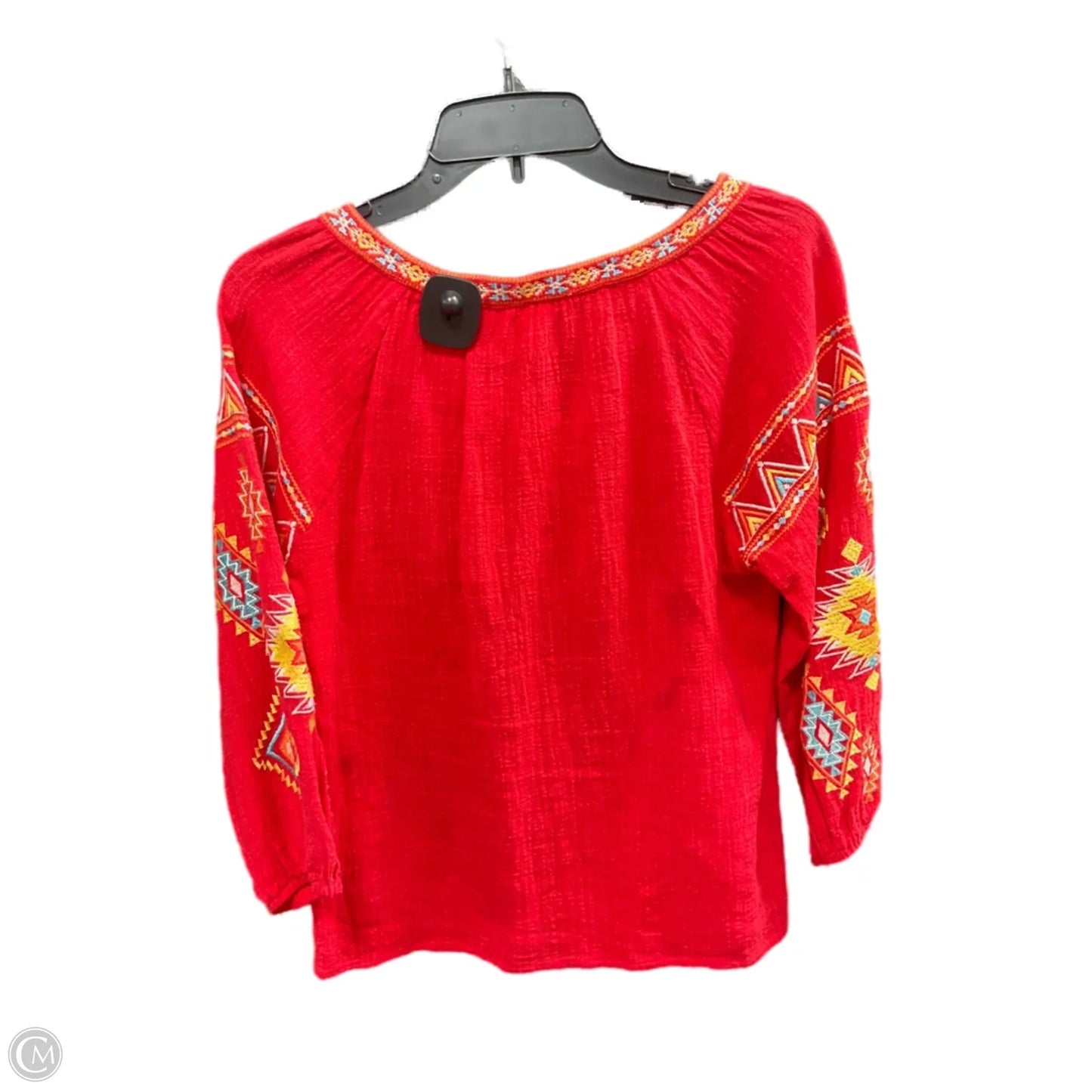 Top 3/4 Sleeve By Savanna Jane In Red, Size: S