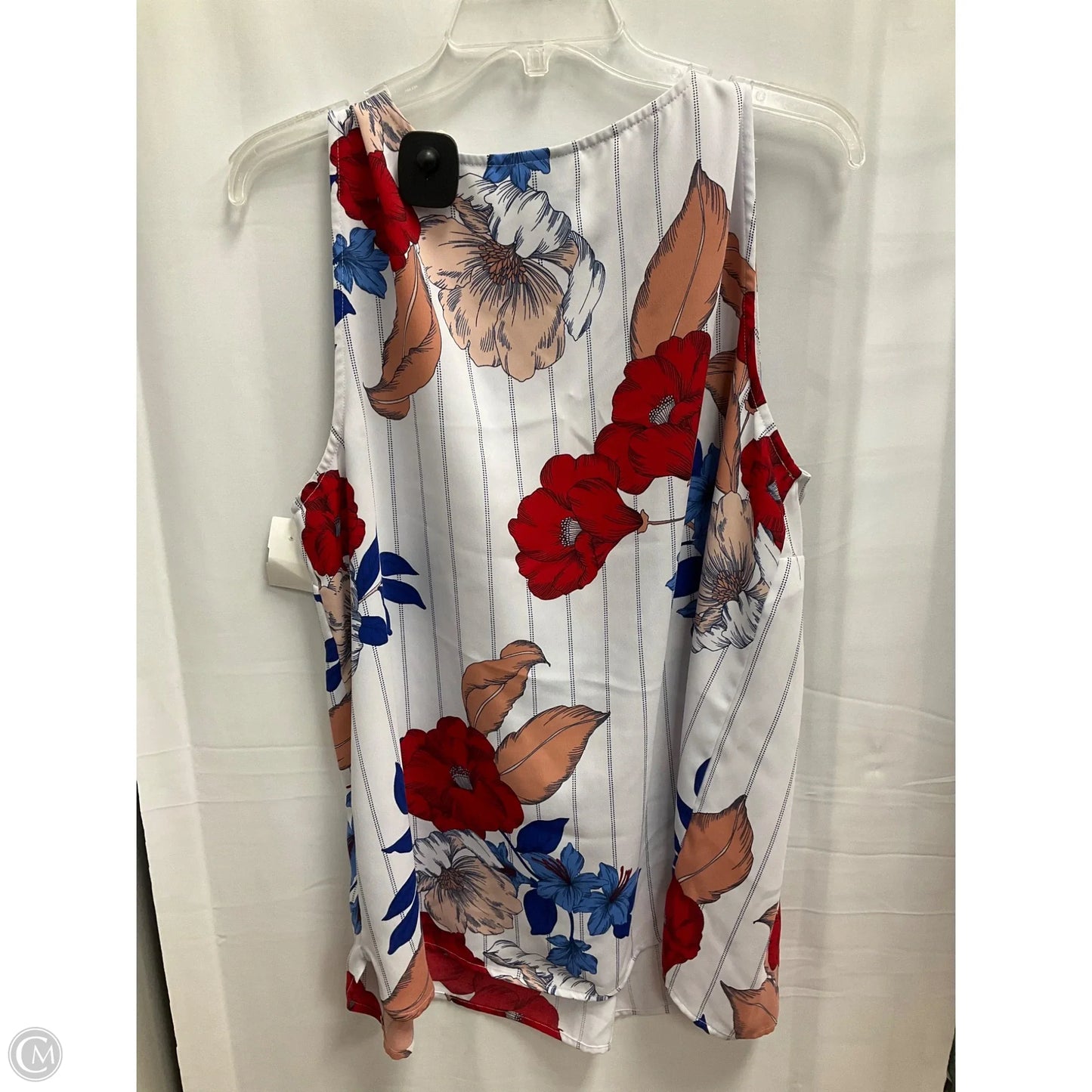 Blouse Sleeveless By Liz Claiborne In Multi-colored, Size: Xl