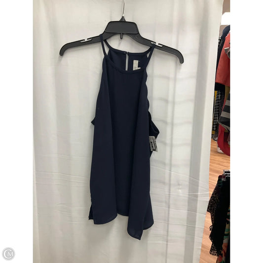 Blouse Sleeveless By Loft In Navy, Size: Xs