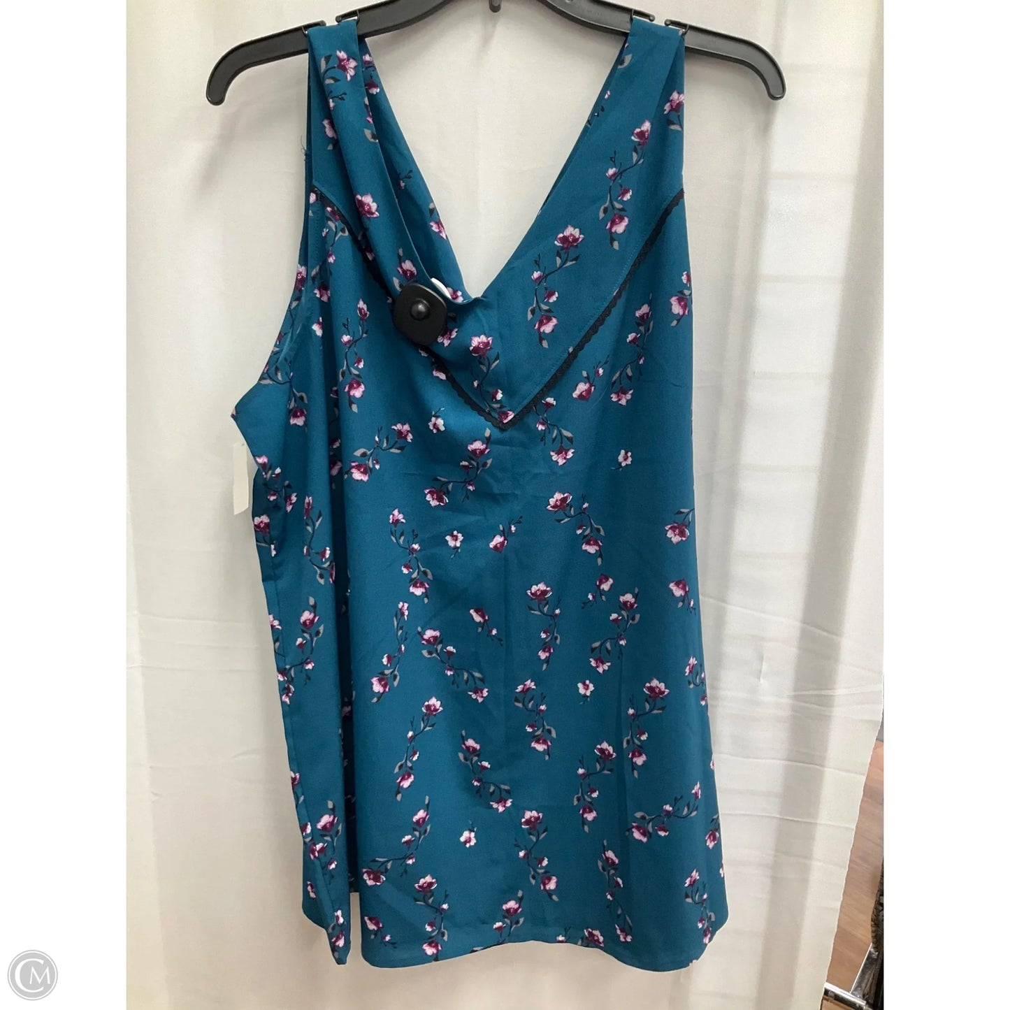Blouse Sleeveless By Lane Bryant In Blue, Size: 1x