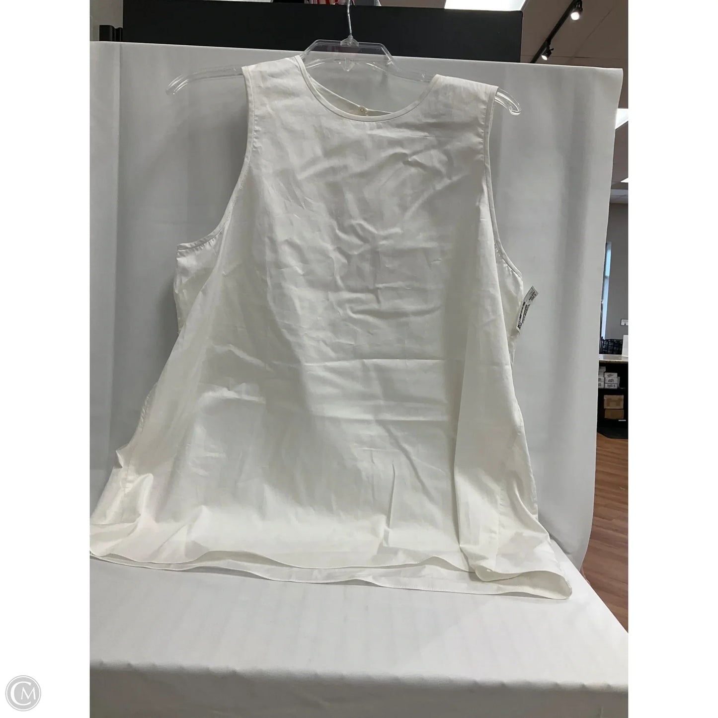 Top Sleeveless By Tibi In White, Size: L
