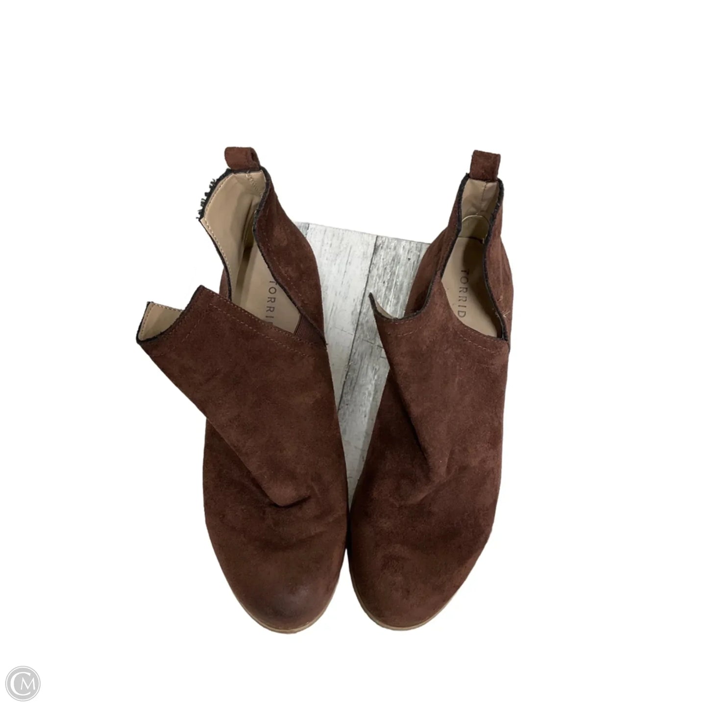 Boots Ankle Heels By Torrid In Brown, Size: 9