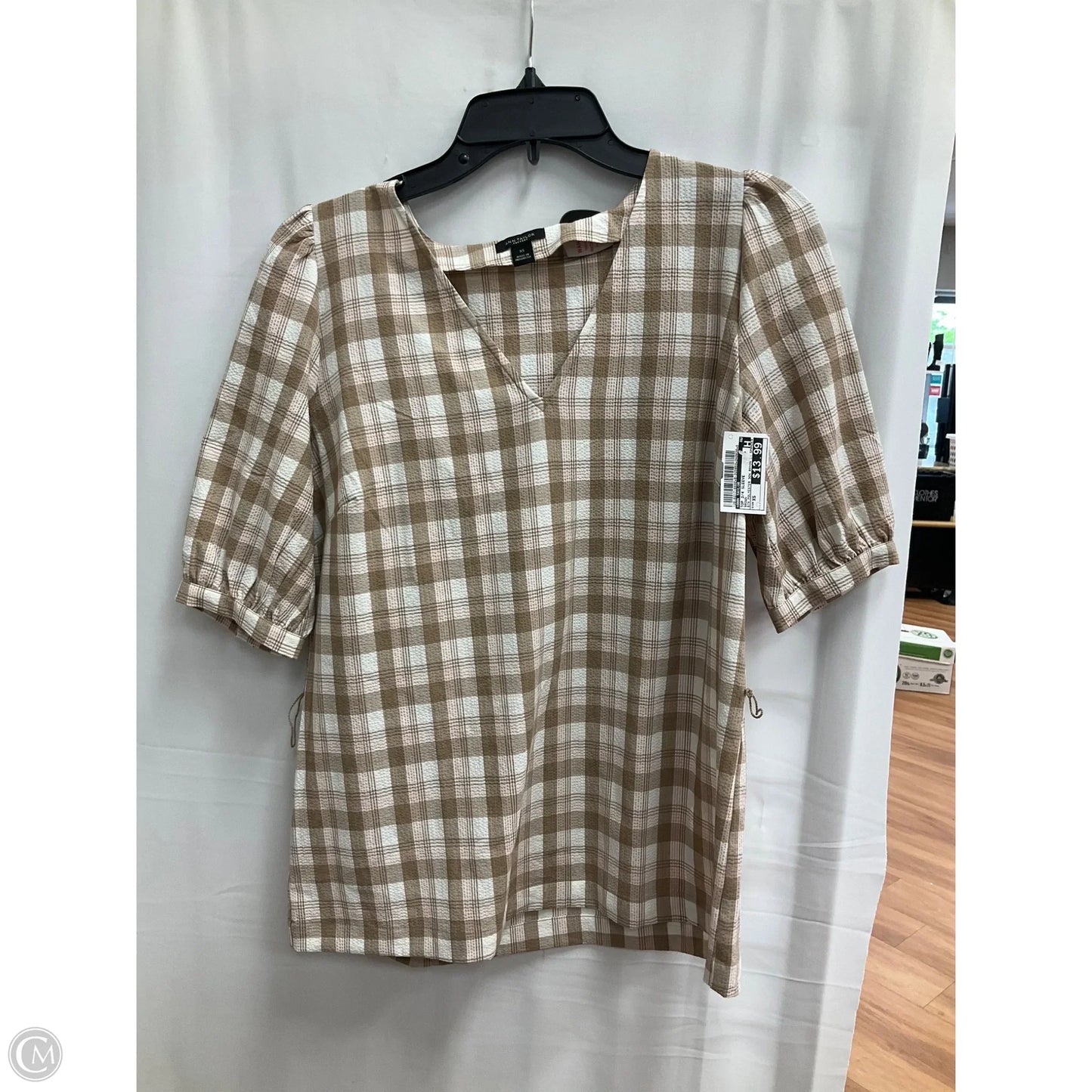 Top 3/4 Sleeve By Ann Taylor In Brown, Size: Xs