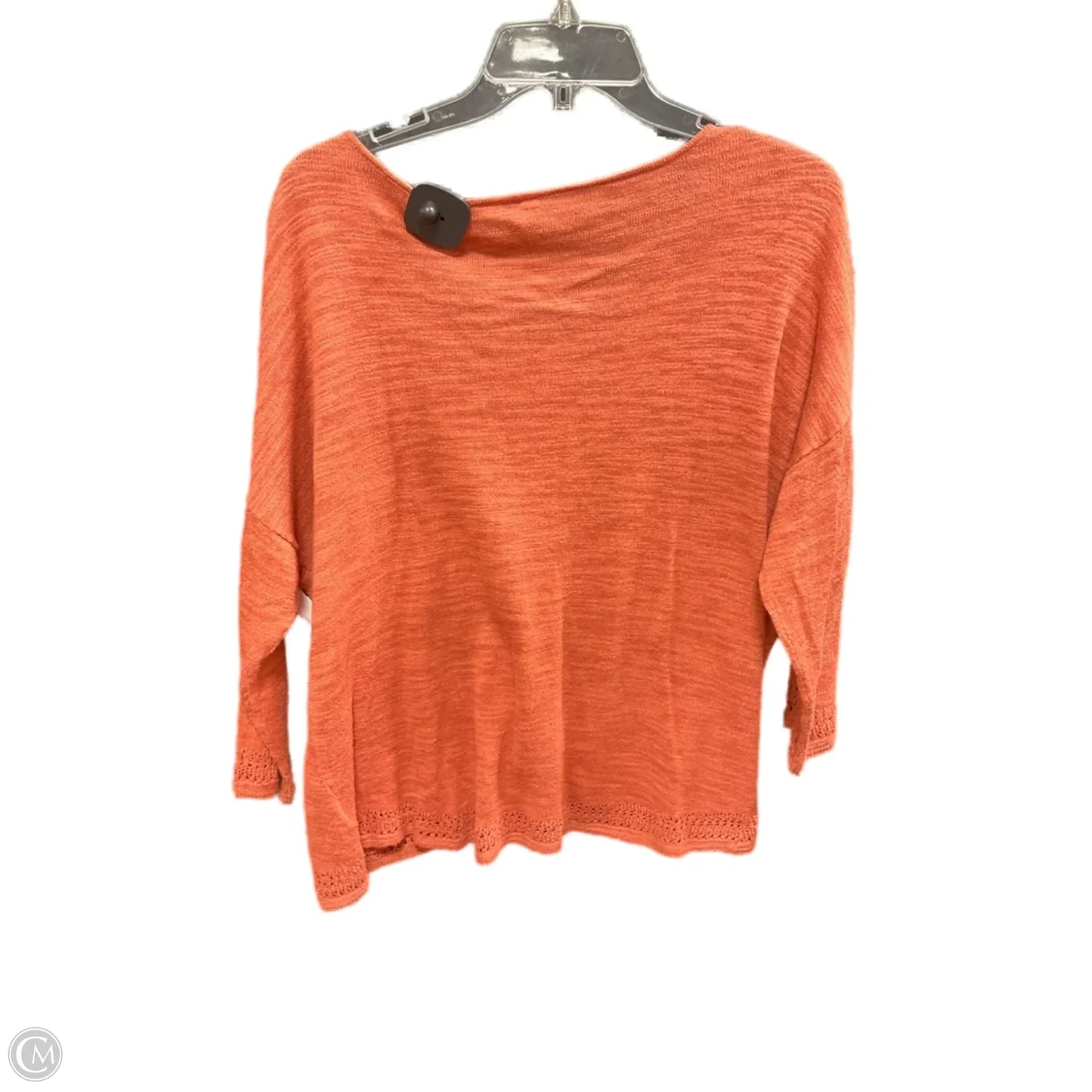 Top 3/4 Sleeve By Moth In Orange, Size: M