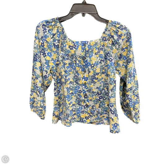 Top Long Sleeve By Ann Taylor In Floral Print, Size: Xs