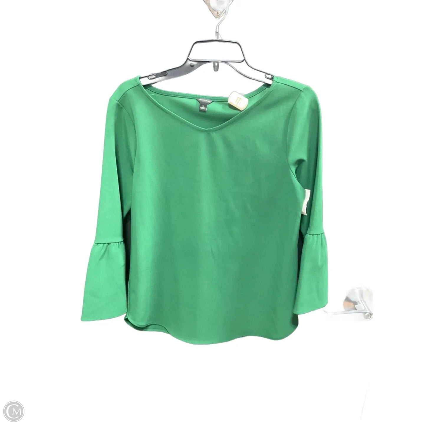 Top 3/4 Sleeve By Ann Taylor In Green, Size: S