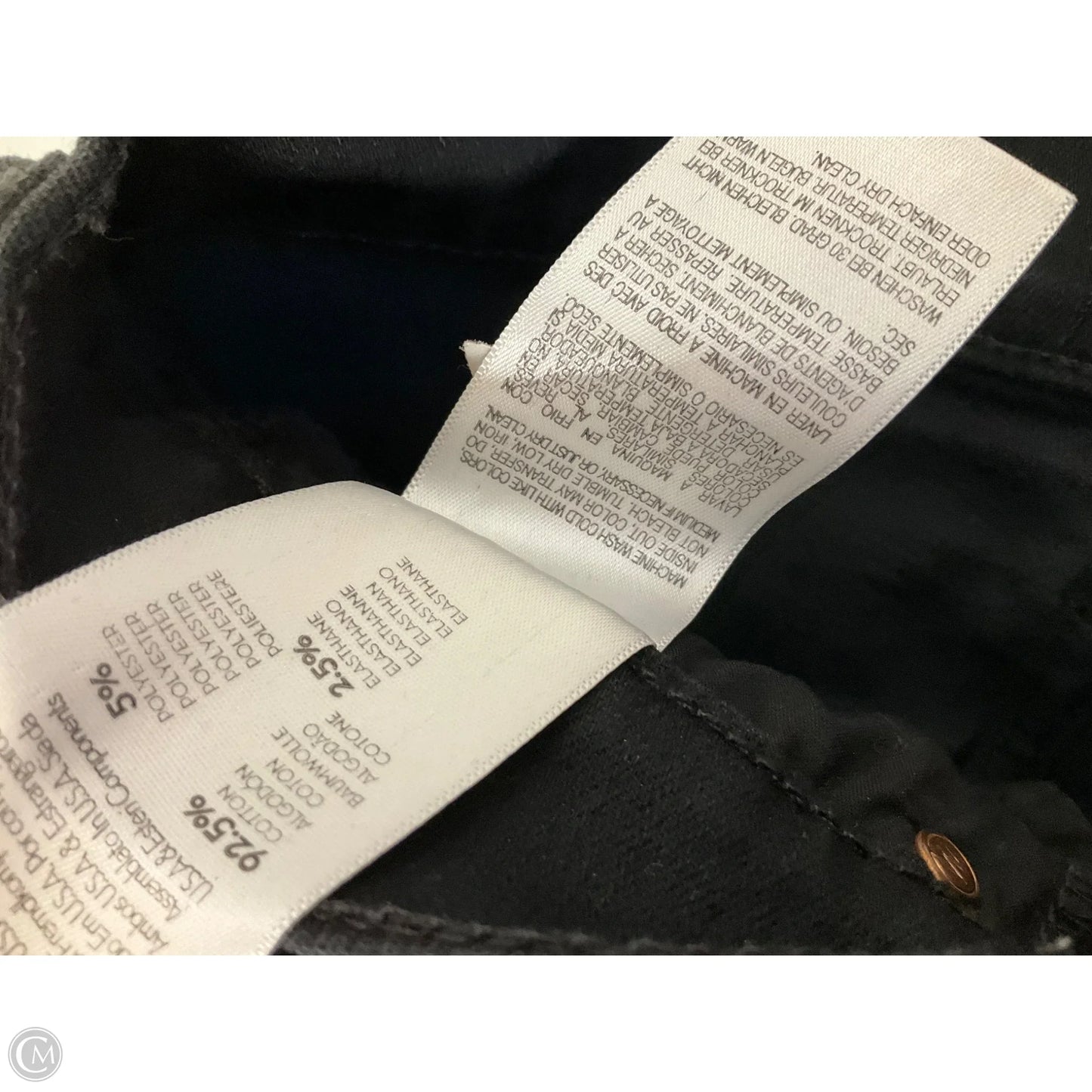 Jeans Skinny By Mother Jeans In Black Denim, Size: 2