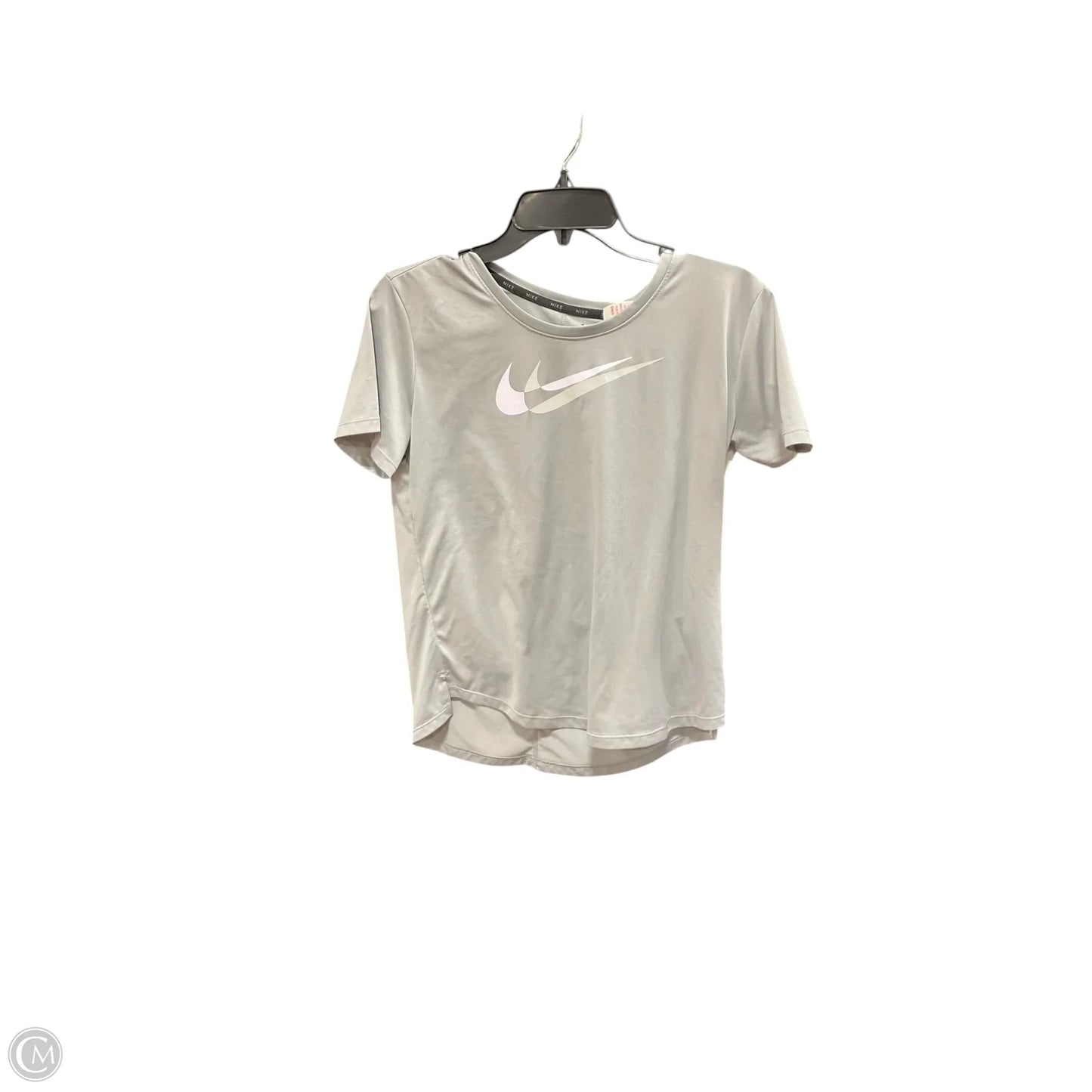 Athletic Top Short Sleeve By Nike Apparel In Grey, Size: S