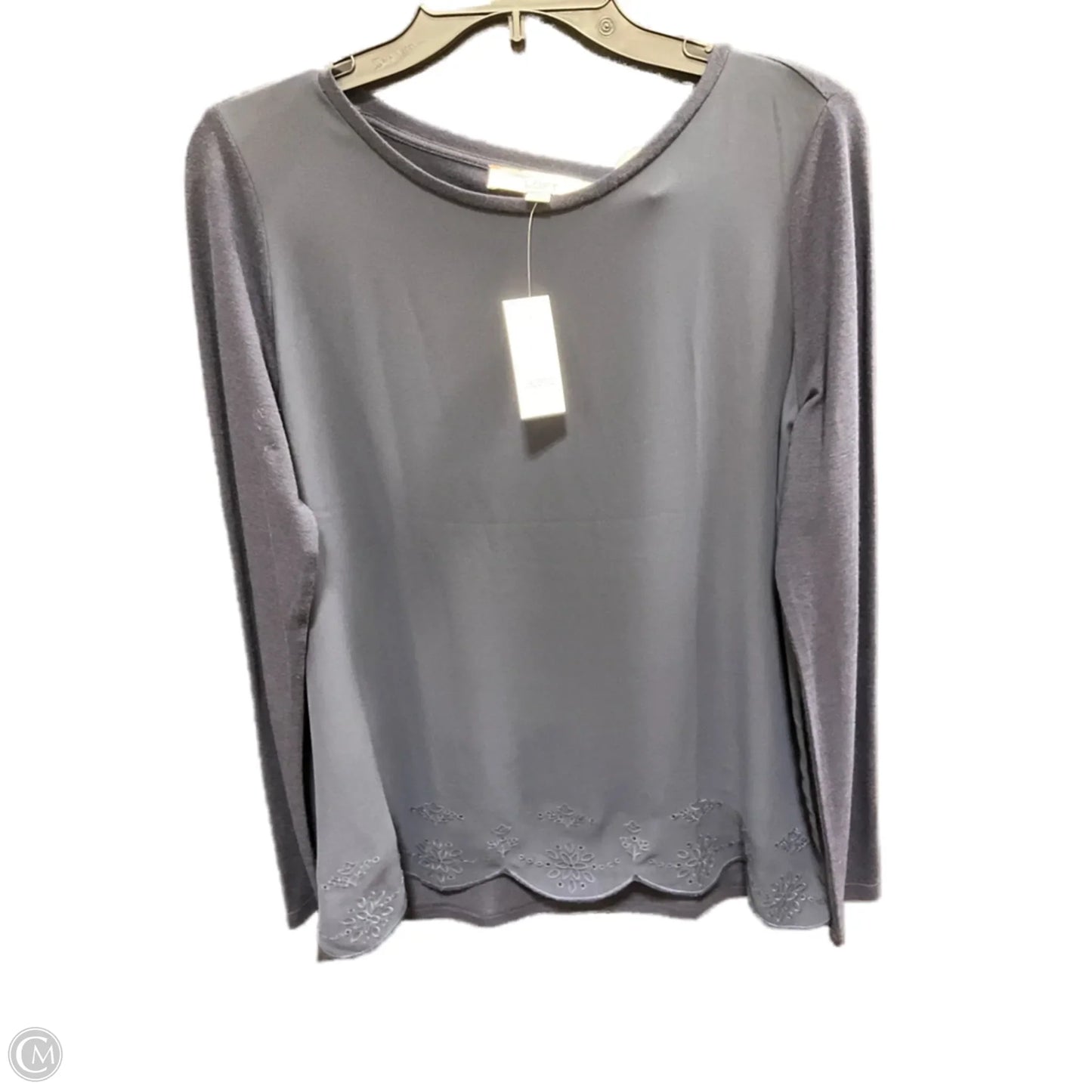 Top Long Sleeve Basic By Loft In Blue, Size: S