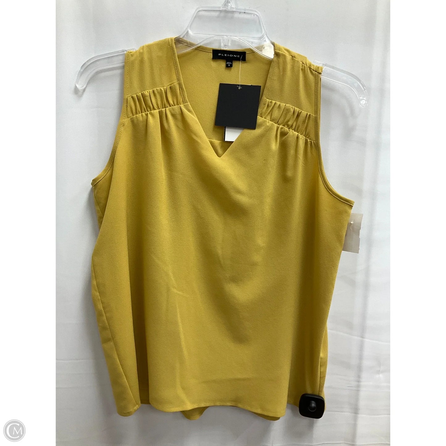 Blouse Sleeveless By Pleione In Yellow, Size: S