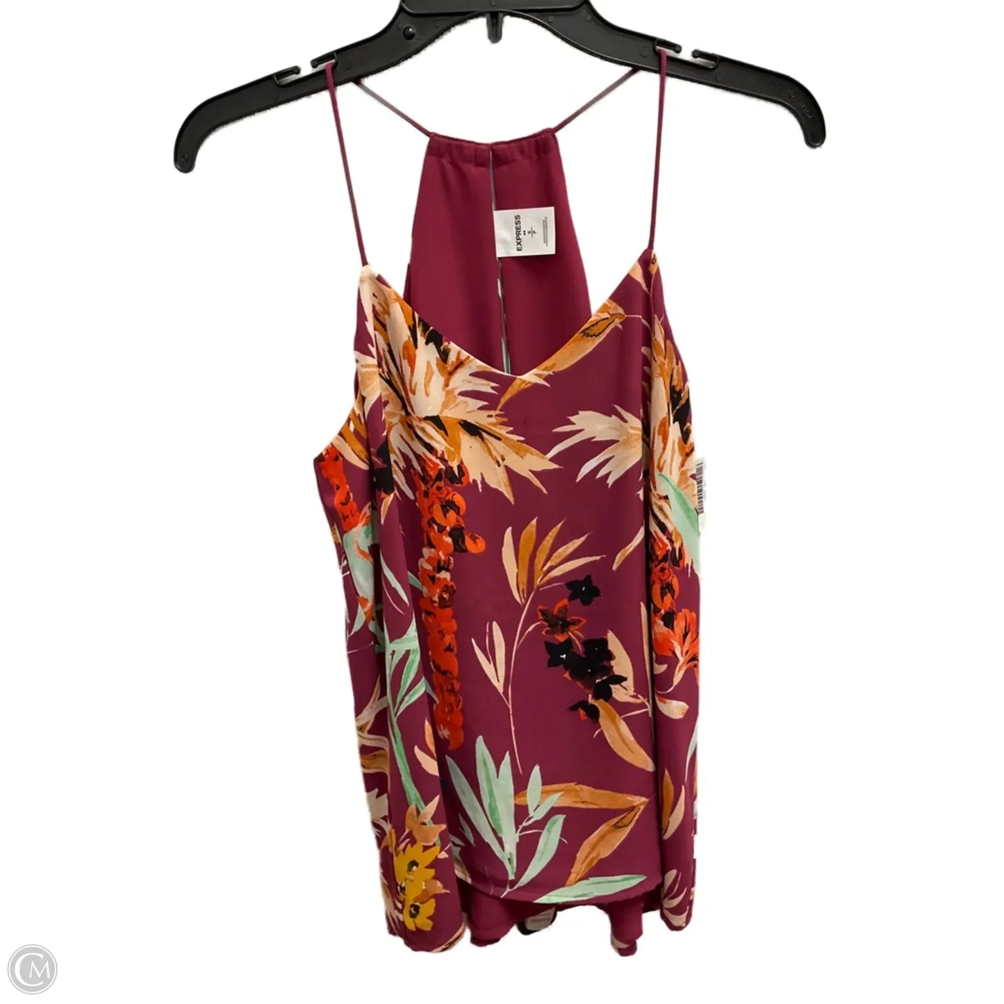 Blouse Sleeveless By Express In Floral Print, Size: S