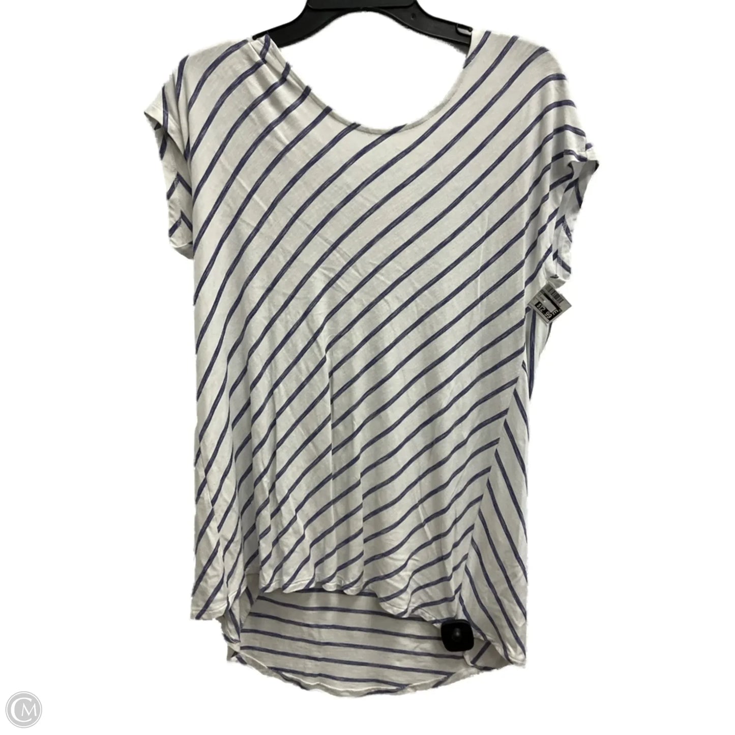 Top Short Sleeve By Chicos In Striped Pattern, Size: S