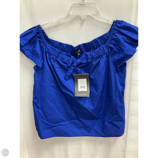 Top Sleeveless By Who What Wear In Blue, Size: S