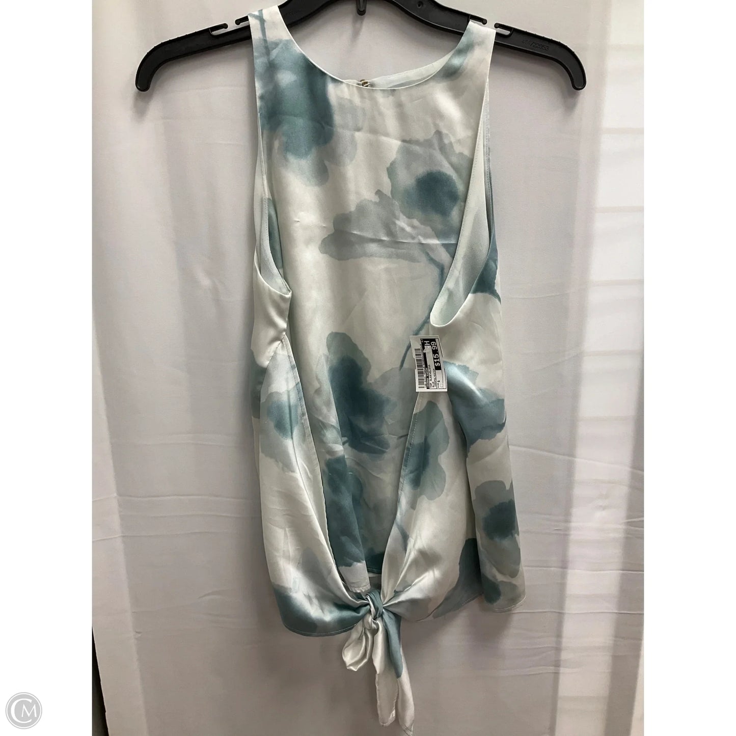 Top Sleeveless By Donna Karan In Blue, Size: S