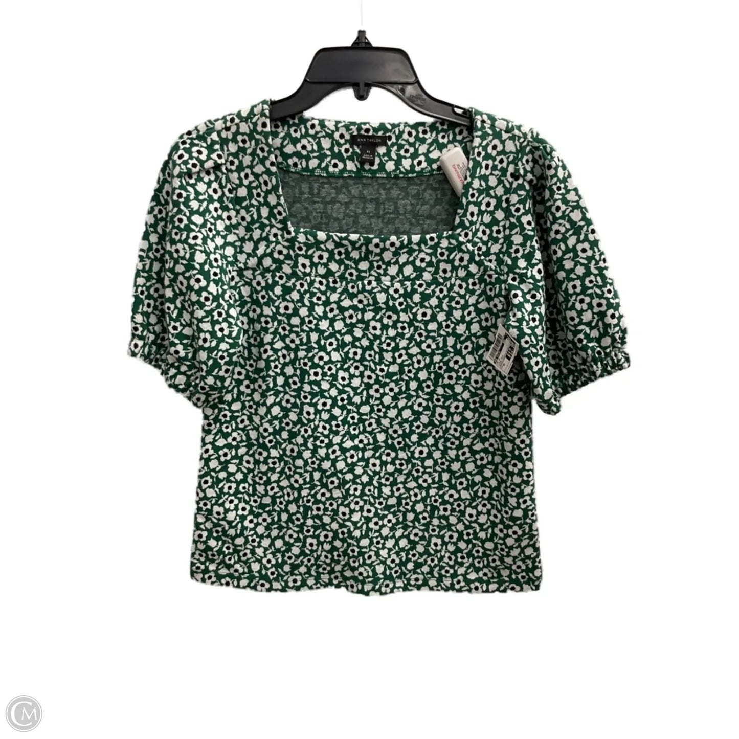 Top Short Sleeve By Ann Taylor In Floral Print, Size: Xs