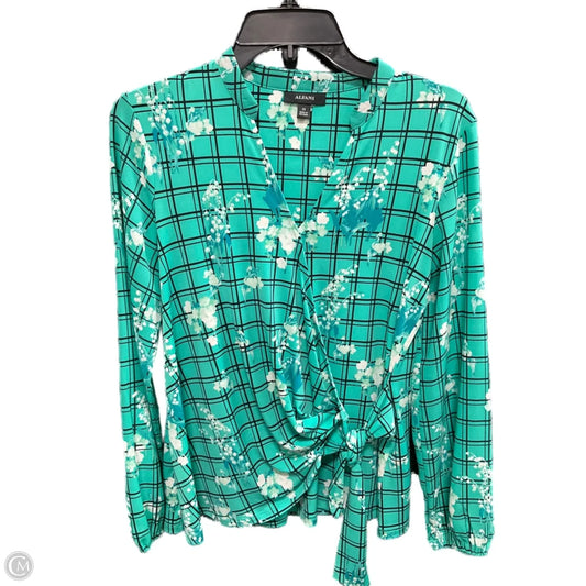 Top Long Sleeve By Alfani In Plaid Pattern, Size: Xs