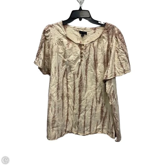Top Short Sleeve By Lane Bryant In Cream, Size: 3x