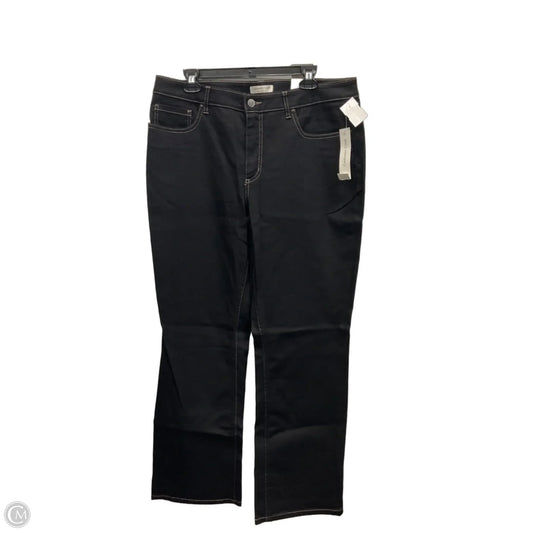 Jeans Straight By Coldwater Creek In Black Denim, Size: 16
