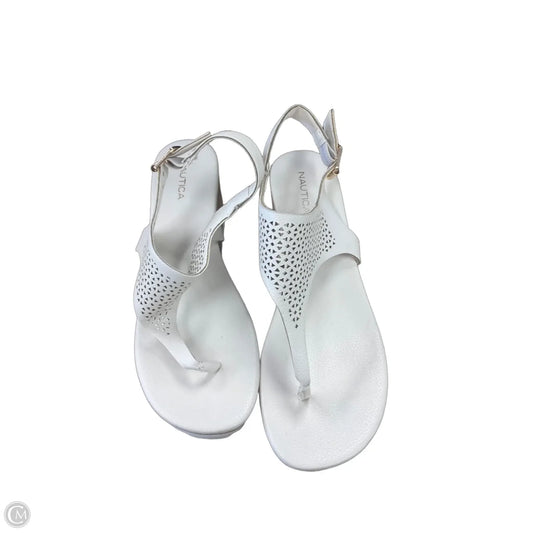 Sandals Heels Platform By Nautica In White, Size: 9