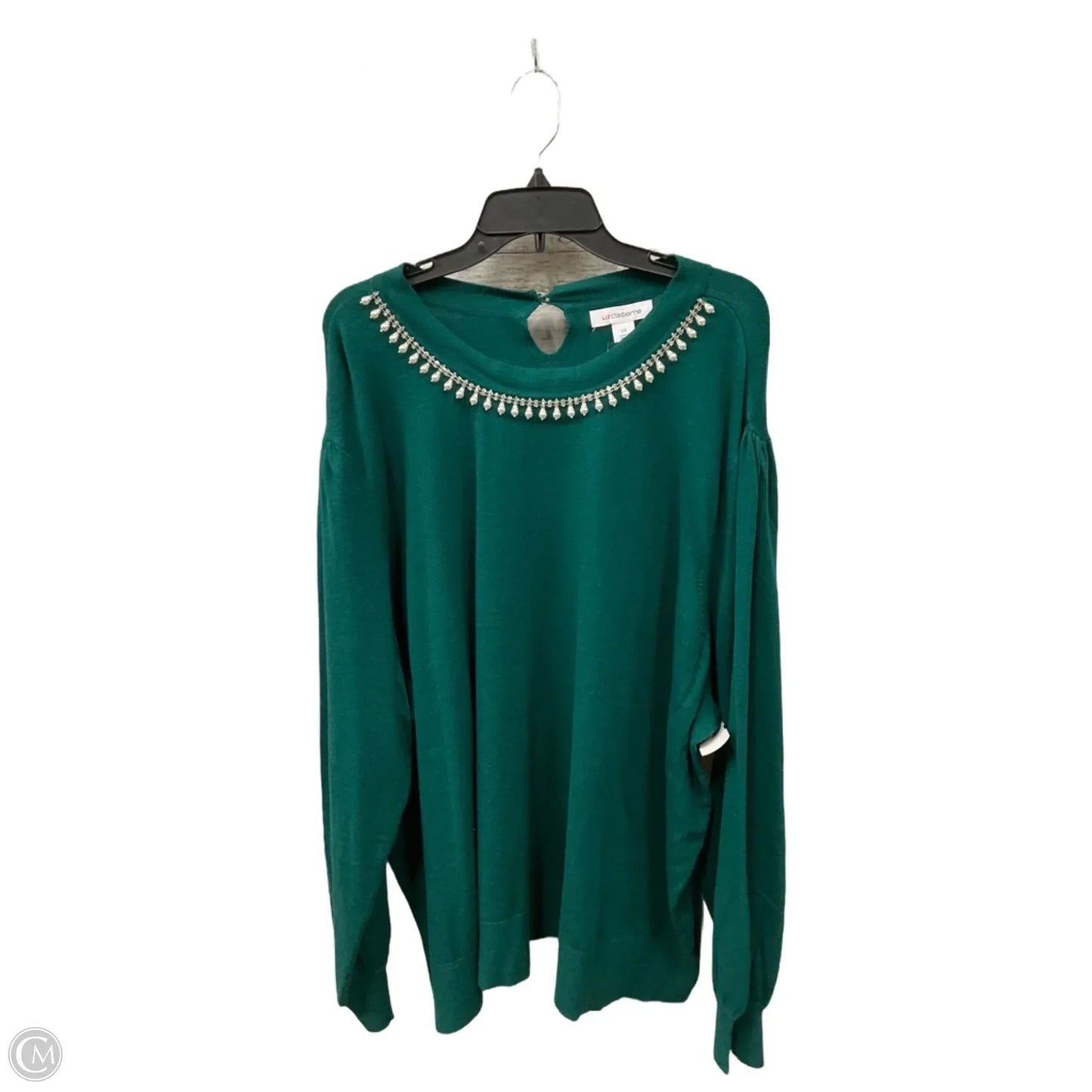 Sweater By Liz Claiborne In Green, Size: 3x