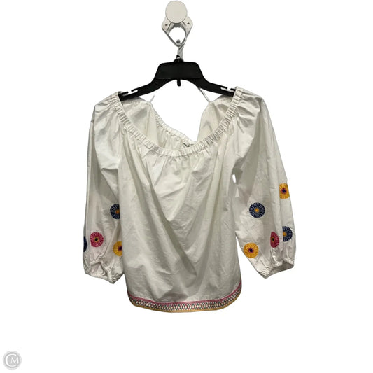 Top 3/4 Sleeve By Madewell In White, Size: L