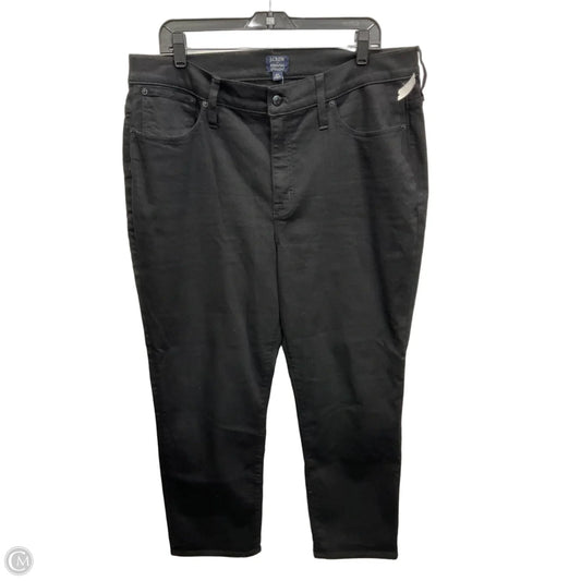 Jeans Boot Cut By J. Crew In Black Denim, Size: 14