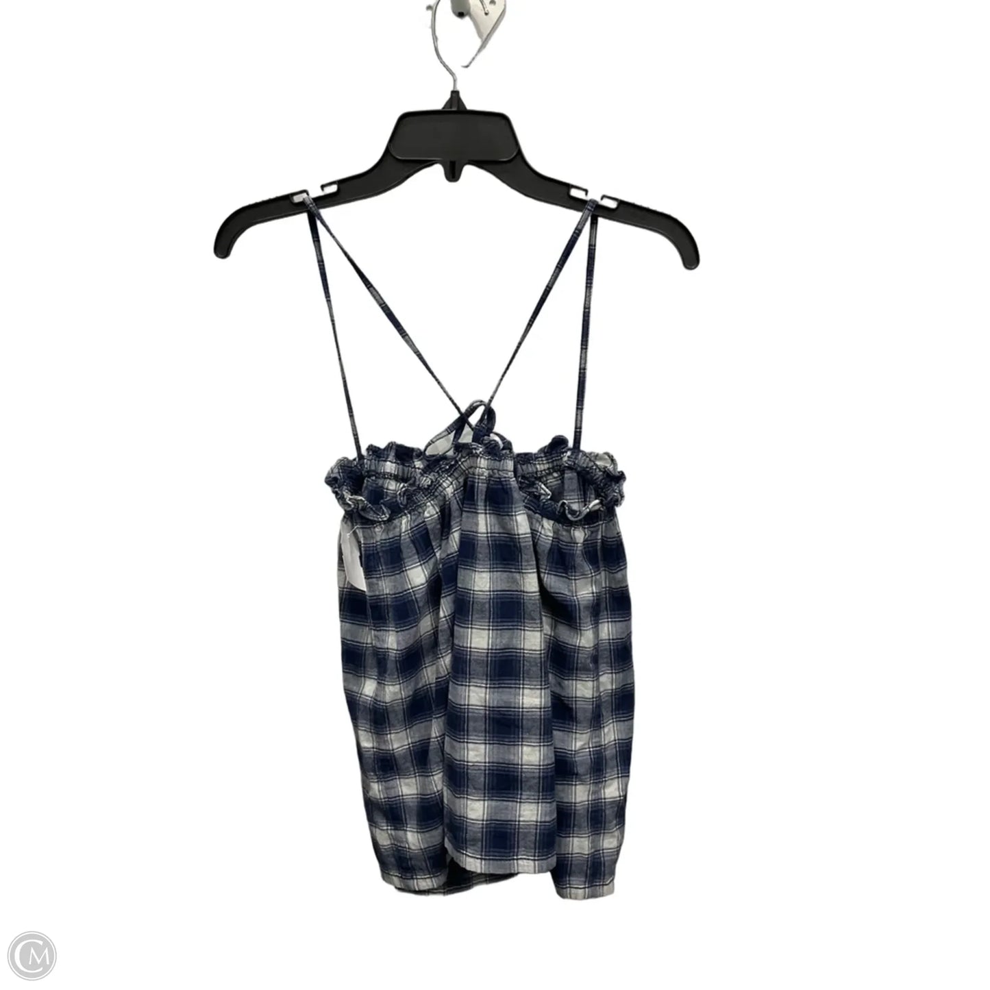 Top Sleeveless By Madewell In Plaid Pattern, Size: S