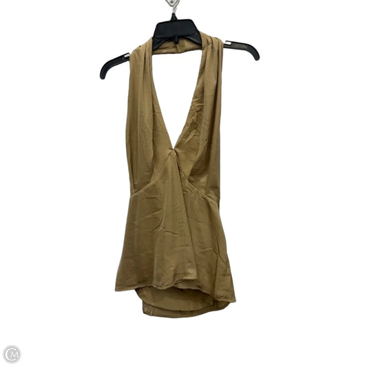 Top Sleeveless By Banana Republic In Tan, Size: L